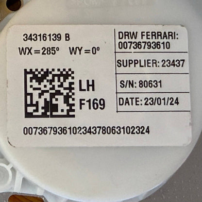 2020 2021-2026 FERRARI ROMA REAR LEFT DRIVER SIDE SEAT BELT SEATBELT RETRACTOR