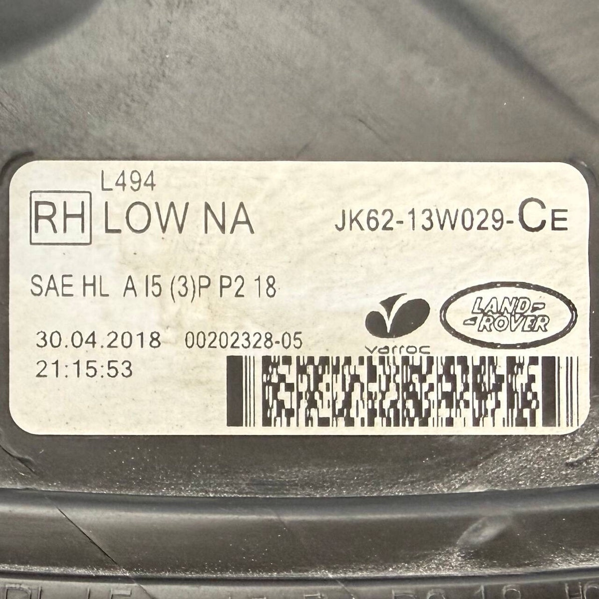 2018 2019 2020-2022 ROVER RANGE ROVER SPORT HEADLIGHT HEADLAMP RIGHT PASSENGER