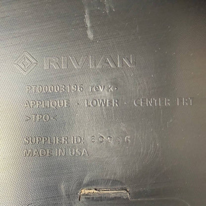 2022 2023-2026 RIVIAN R1T FRONT BUMPER LOWER APPLIQUE SKID PLATE VALANCE COVER