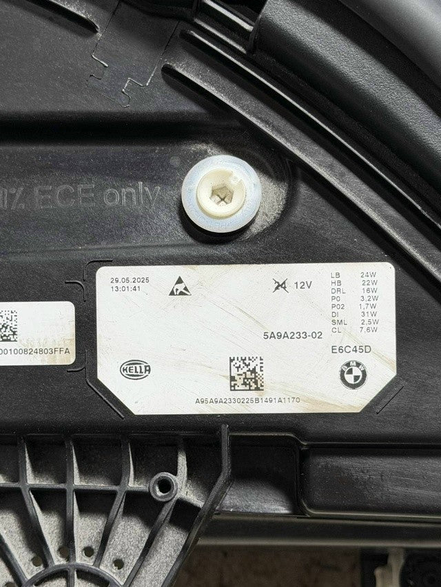 2023 2024 2025 2026 2027 BMW X1 U11 U12 LEFT DRIVER HEADLIGHT HEADLAMP OEM USED