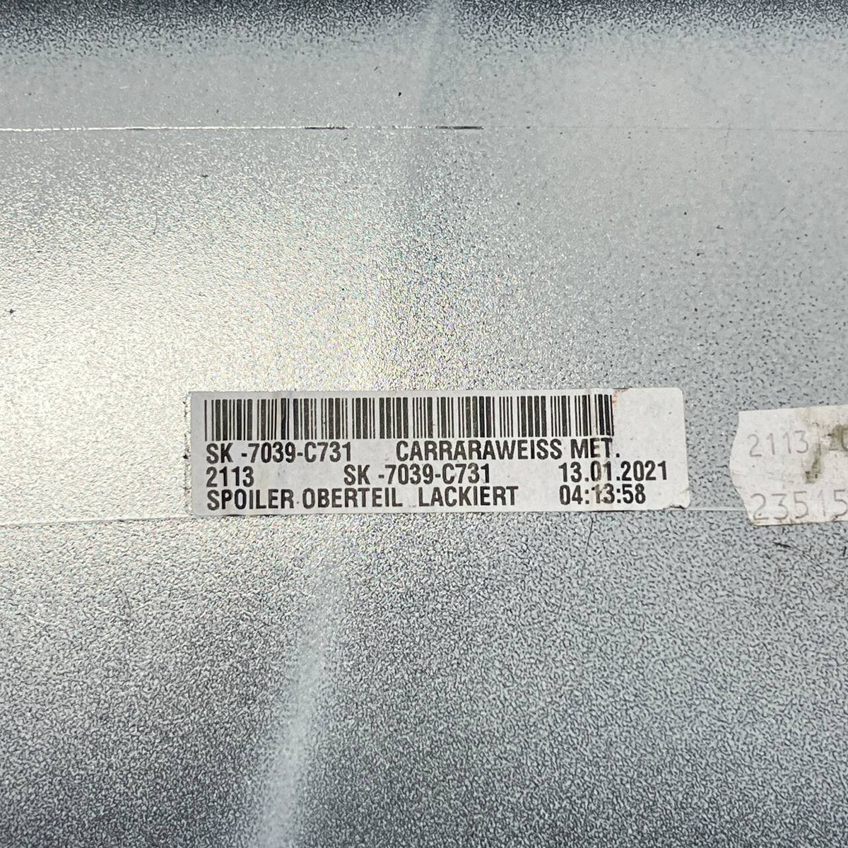 2020 2021 2022 2023 2024 PORSCHE TAYCAN REAR SPOILER WING TRIM PANEL OEM USED
