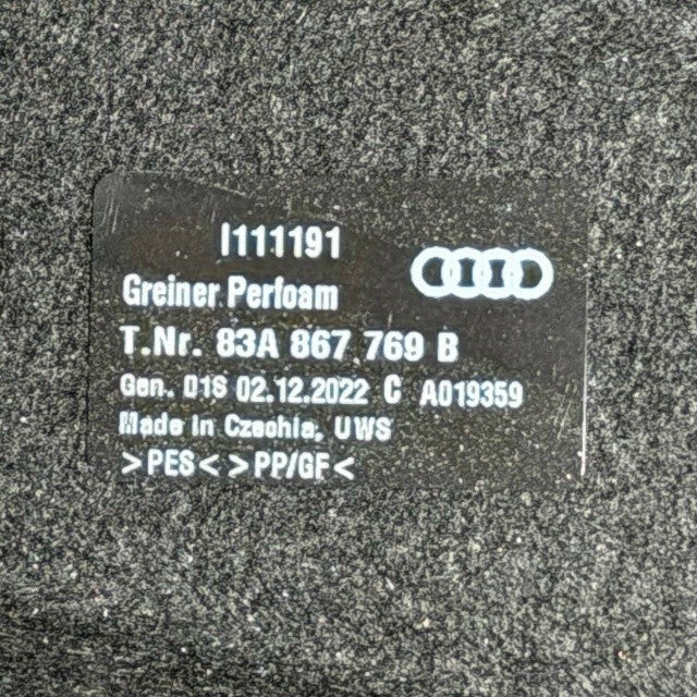 2019 2020 2021 2022 2023-2025 AUDI Q3 REAR SHELF LOAD LUGGAGE TRUNK CARGO COVER