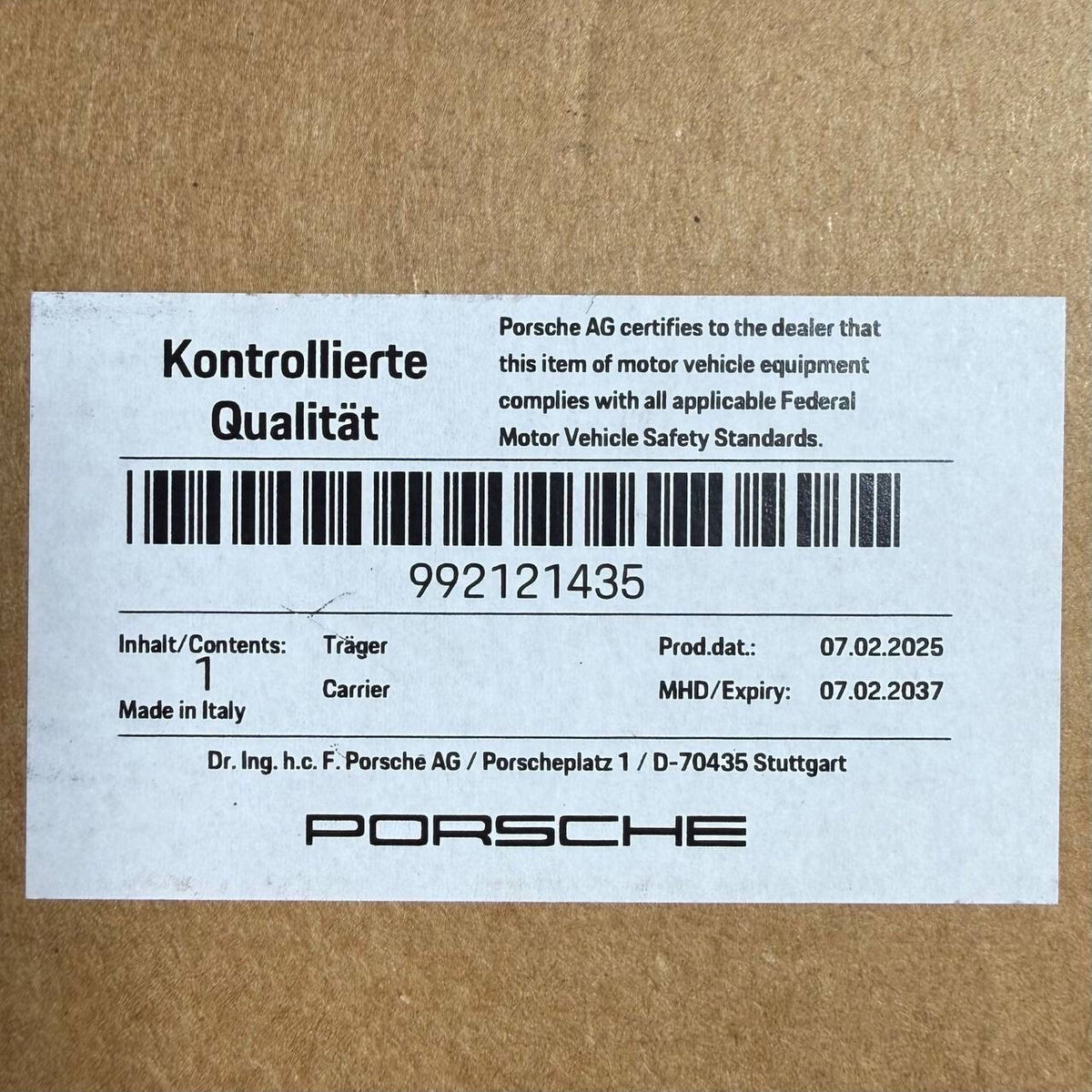 2021 2022 2023 2024 2025 PORSCHE 911 992 RADIATOR COOLING FAN CARRIER BRACKET