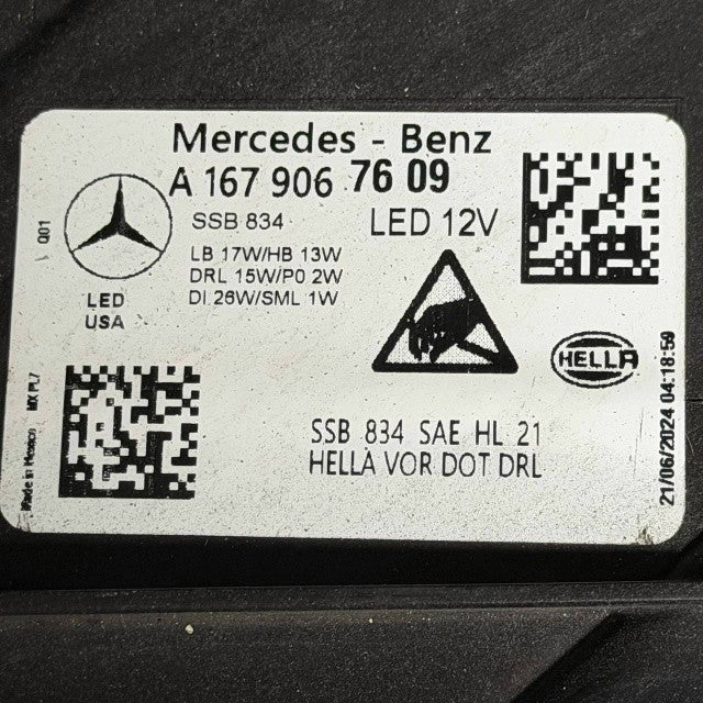 2024 2025 MERCEDES BENZ V167 GLE RIGHT PASSENGER HEADLIGHT HEADLAMP OEM USED