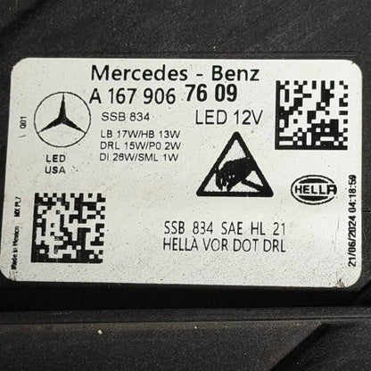 2024 2025 MERCEDES BENZ V167 GLE RIGHT PASSENGER HEADLIGHT HEADLAMP OEM USED